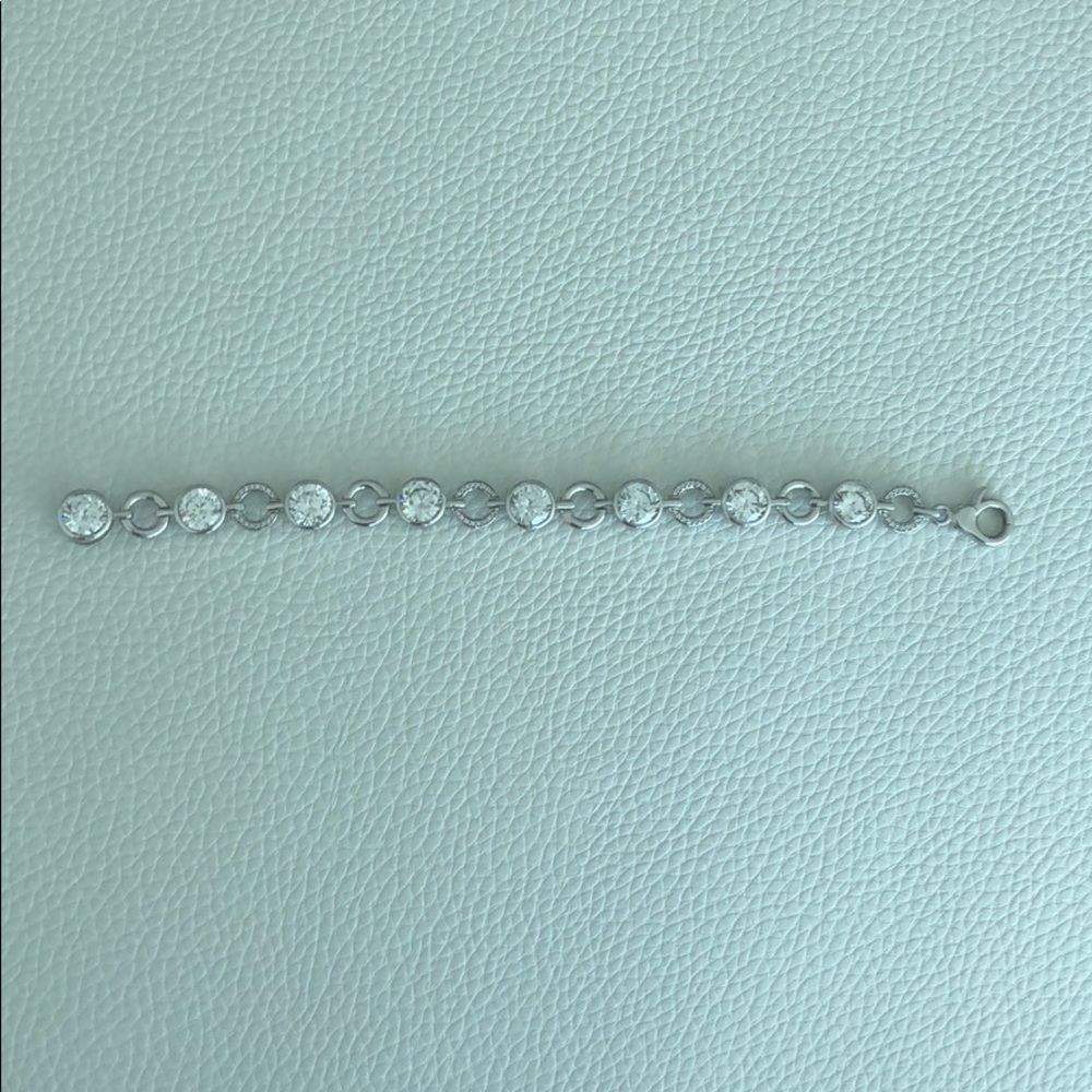 Sterling Silver Bracelet with Cubic Zirconium